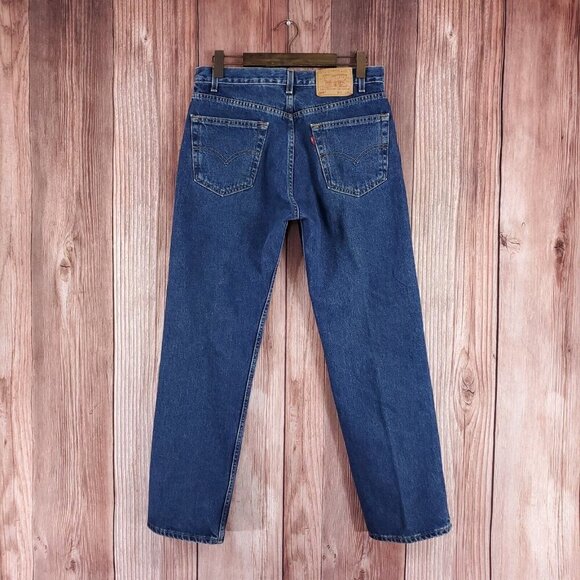 Vintage Levis 505 Mens 34X30.5 Regular Fit Straight Leg Red Tab Denim Jeans Y2K - Picture 2 of 16